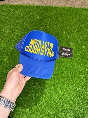Awful Lot of Cough Syrup Blue Trucker Hat